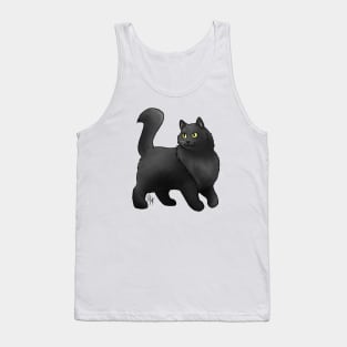 Cat - Turkish Angora - Black Tank Top